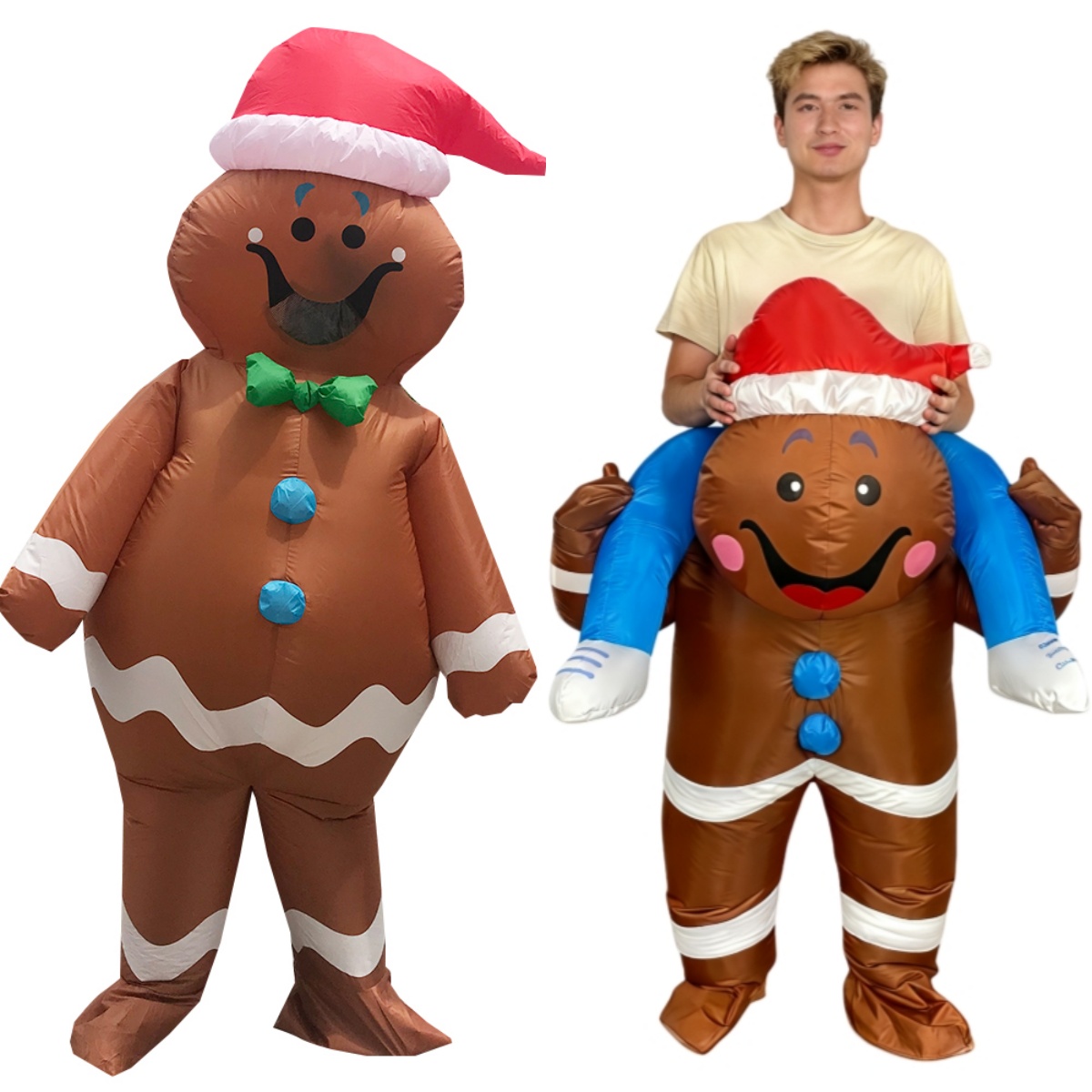Men Formal Wear Set - Gingerbread Man Inflatable Suit Costume Adult