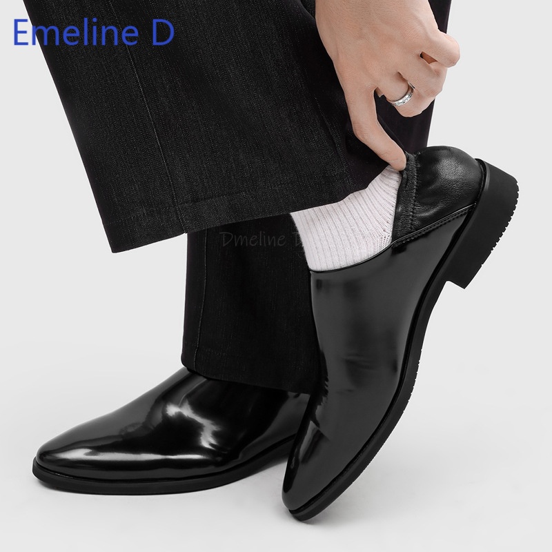 Male Glossy Patent Leather Loa - Men'S Urban Formal Wear ulasan dan harga