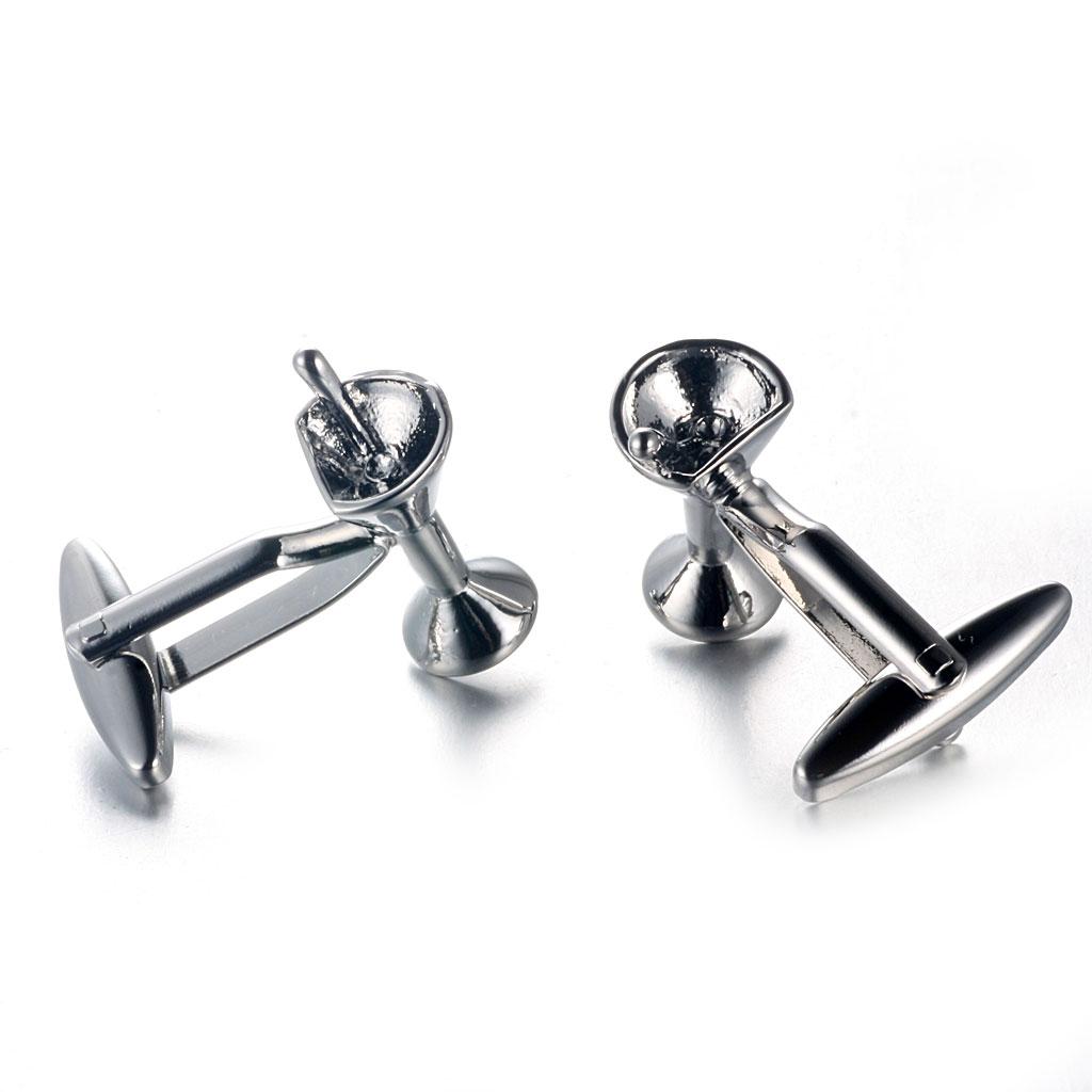 Mens Cufflinks Brass Silver Fa - Cufflinks Silver Set ulasan dan harga