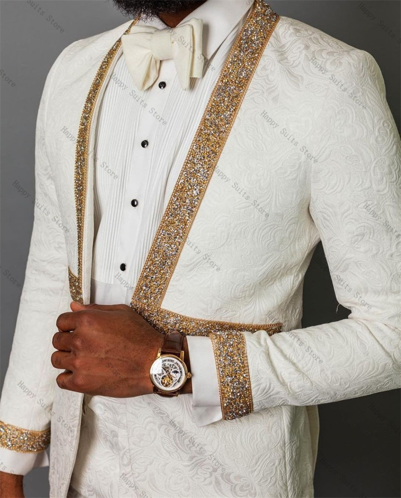 White Autumn Men Suit Set 2 Pi - Formal Wear Jersey For Men ulasan dan harga