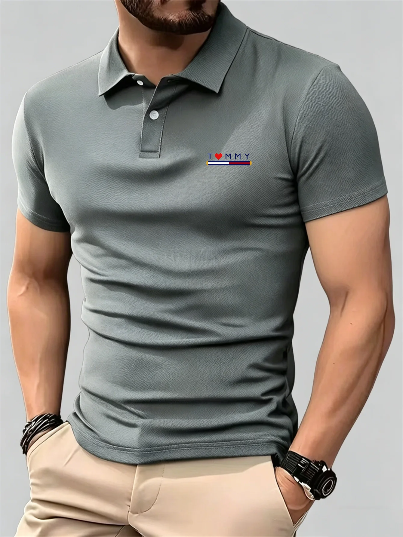 New Breathable Short Sleeve Bu - Men'S Formal Wear Accessories ulasan dan harga