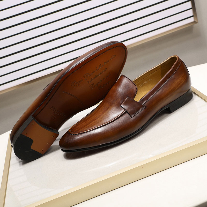 Autumn Summer Style Mens Loafe - Men Formal Wear Brown ulasan dan harga