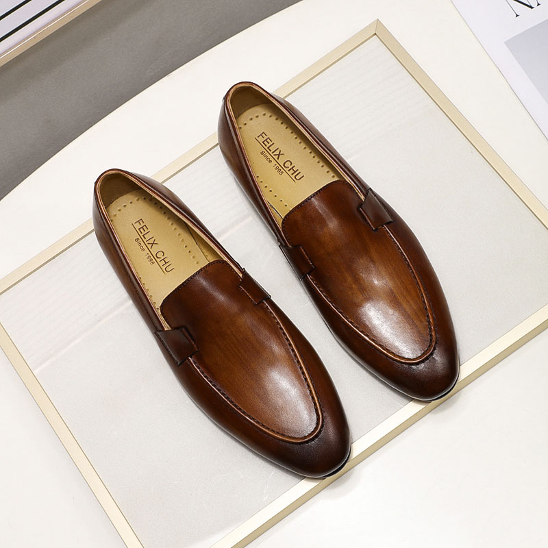 Autumn Summer Style Mens Loafe - Men Formal Wear Brown ulasan dan harga