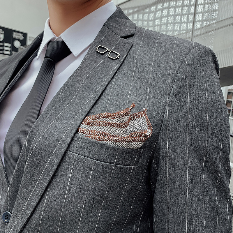 Men's Korean Style Three-Piece - Men'S Urban Formal Wear ulasan dan harga