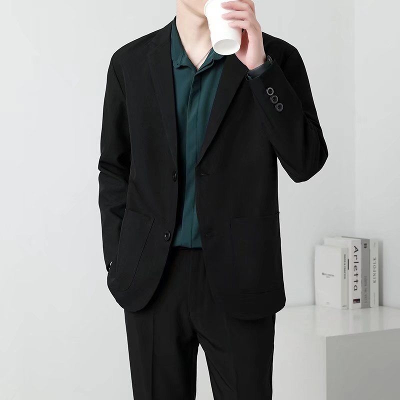 Spring Brown Black Blazer Men  - Men Formal Wear Brown ulasan dan harga