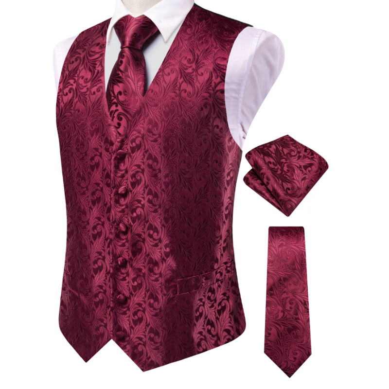 VerveRow Men Burgundy Floral J - Men'S Formal Wear Ties ulasan dan harga