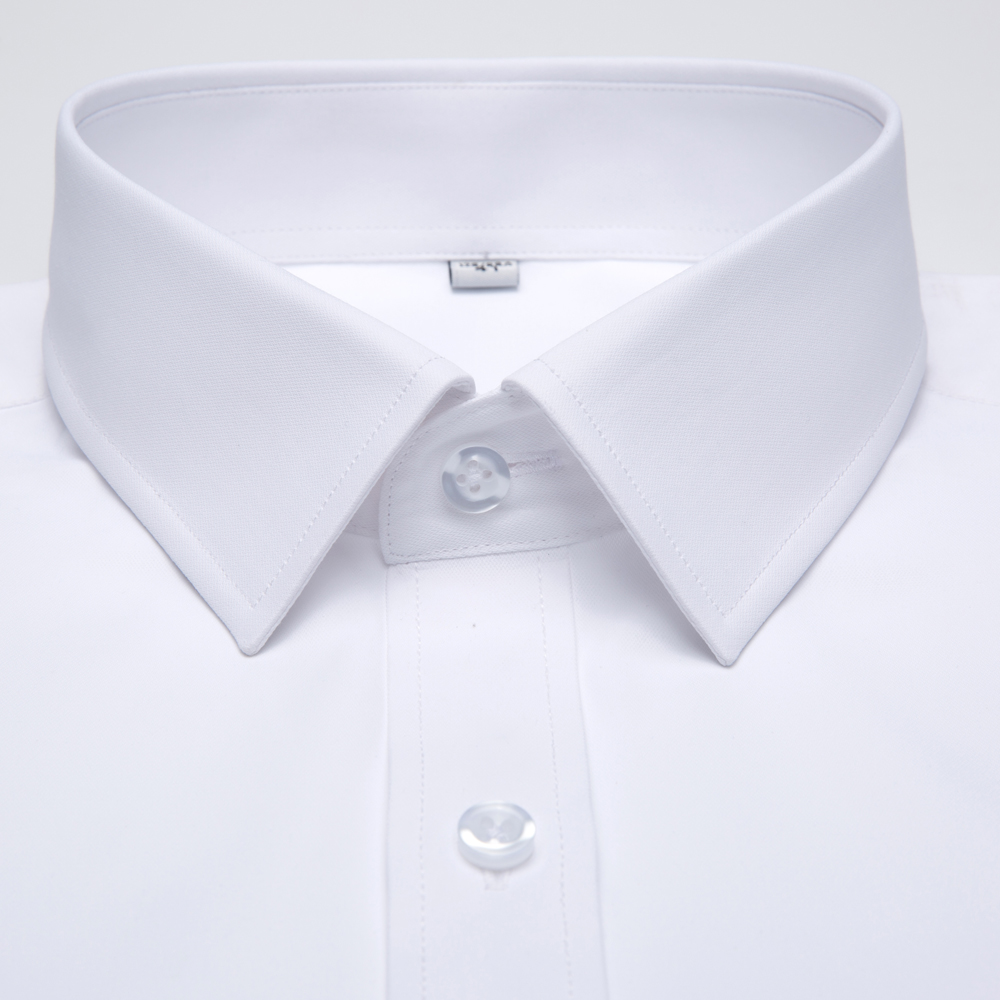 White Solid Color Men's Long S - Men Formal Wear Shirts ulasan dan harga