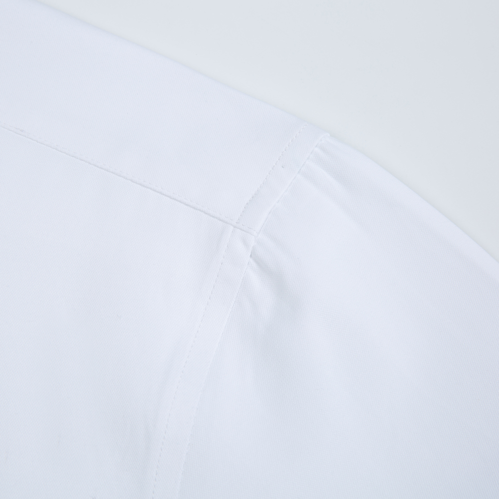 White Solid Color Men's Long S - Men Formal Wear Shirts ulasan dan harga