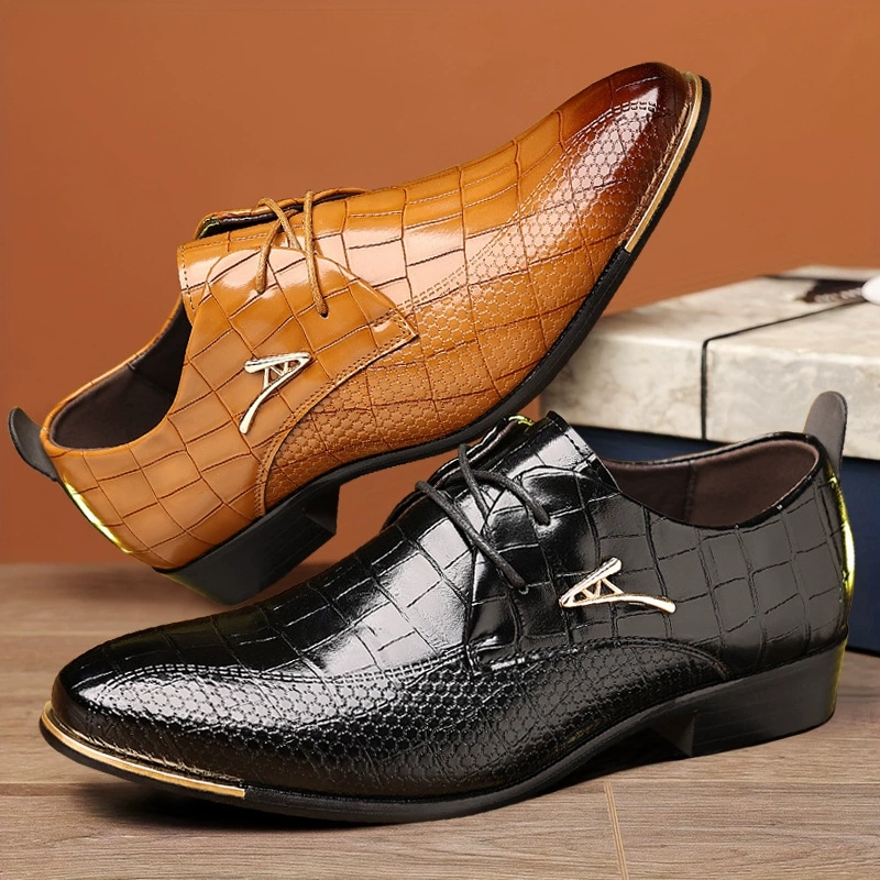 Fashion PU Leather Shoes Men B - Men'S Formal Wear Accessories ulasan dan harga