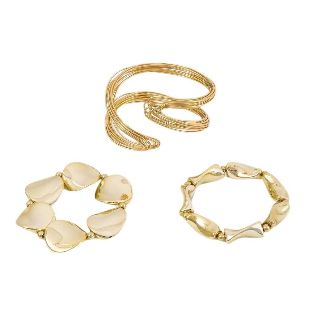 New Irregular Open Cuff Bracel - Cufflinks Silver Set ulasan dan harga