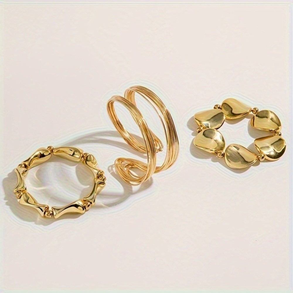 New Irregular Open Cuff Bracel - Cufflinks Silver Set ulasan dan harga