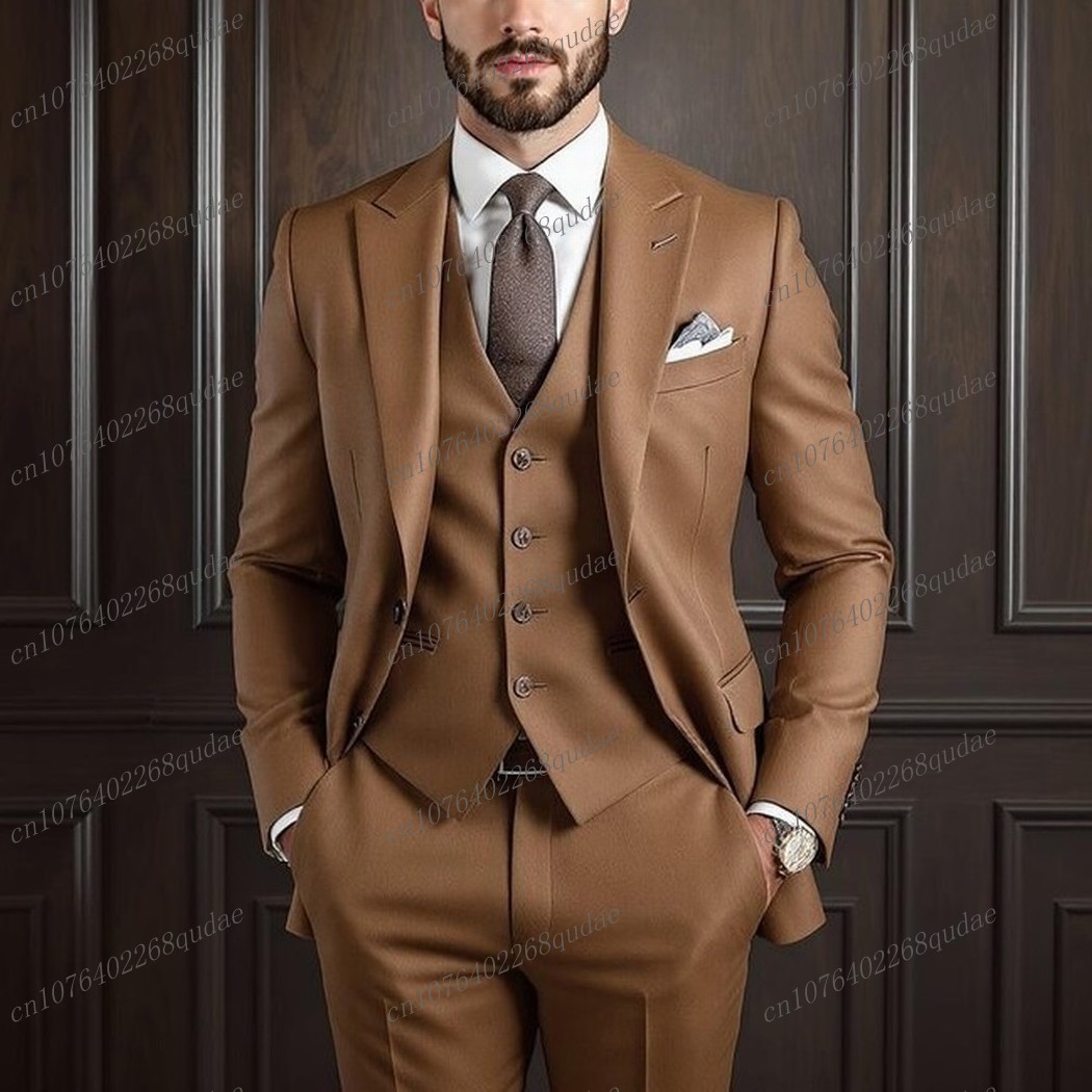 Brown Formal Occasion Men Suit - Formal Wear Jersey For Men ulasan dan harga