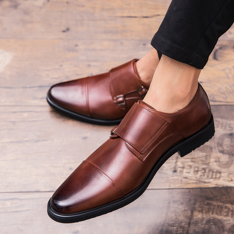 New Men Oxfords Shoes Black an - Men Formal Wear Brown ulasan dan harga