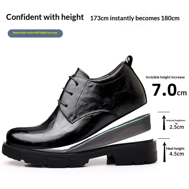 Men 7CM Elevator Business Shoe - Formal Men Daily Wear Slippers ulasan dan harga