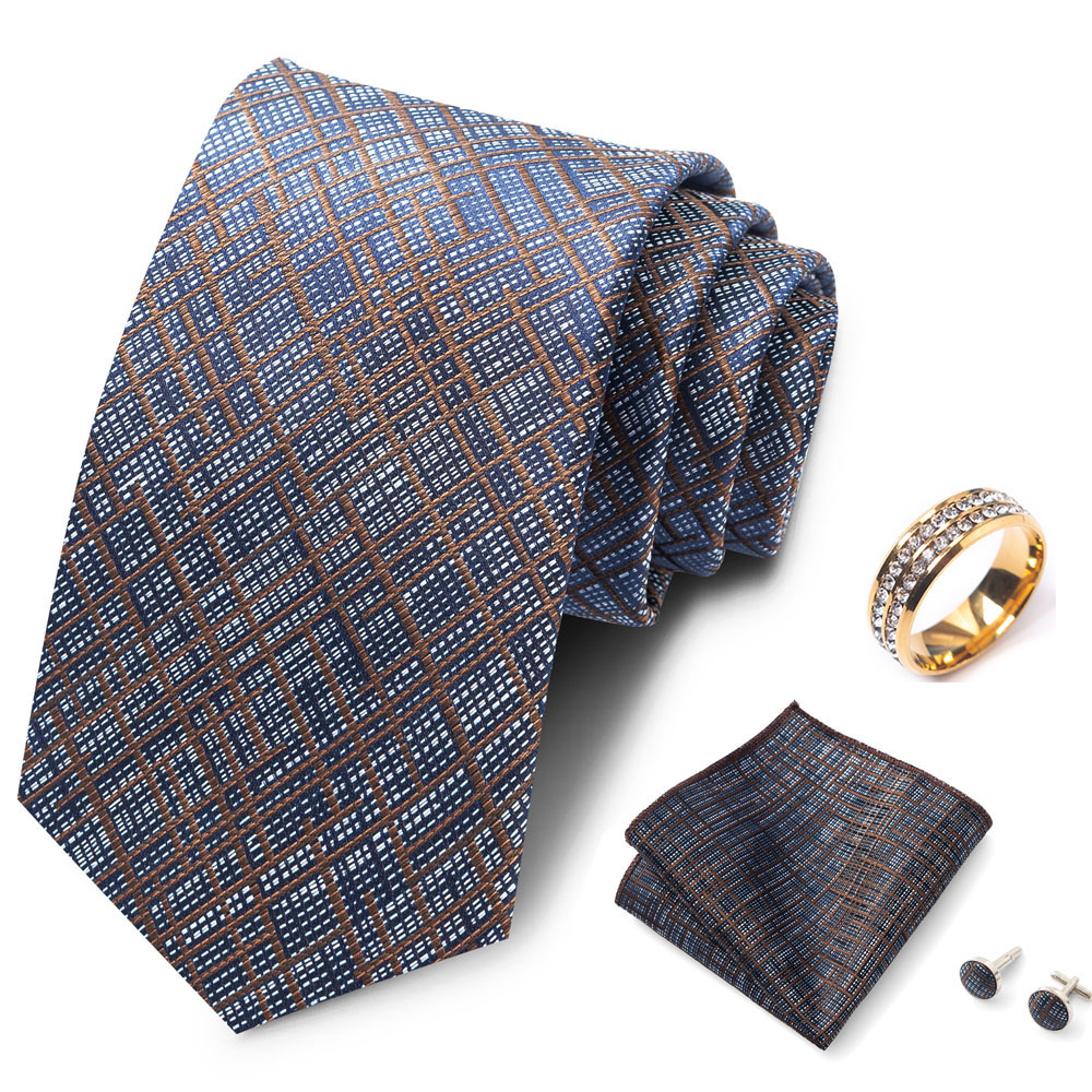 Striped men's tie set, stylish - Men Formal Wear Set ulasan dan harga