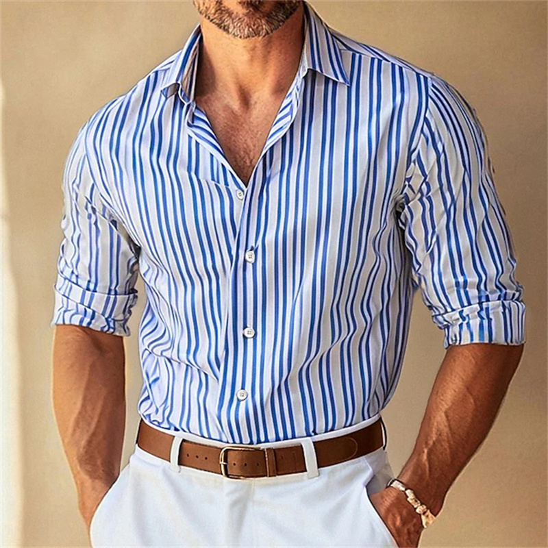 10 Colors Men's Formal Lapel B - Men Formal Wear Shirts ulasan dan harga