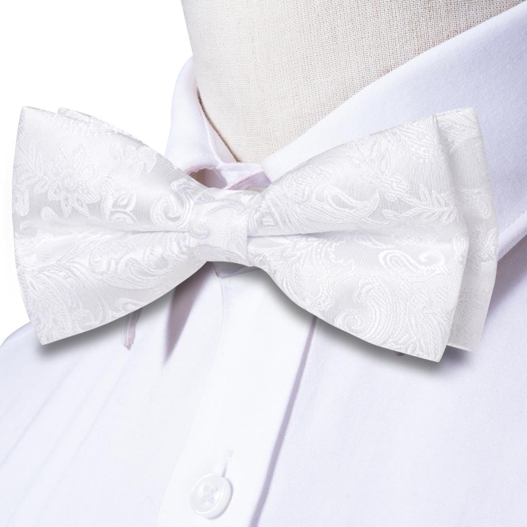 Hi-Tie Mens Bow Tie Hanky Cuff - Cufflinks Silver Set ulasan dan harga