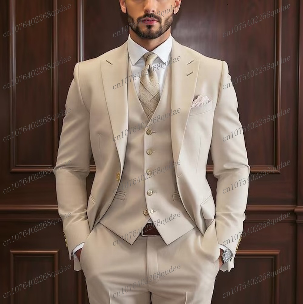 New White Formal Men Suit Wedd - Formal Wear Jersey For Men ulasan dan harga