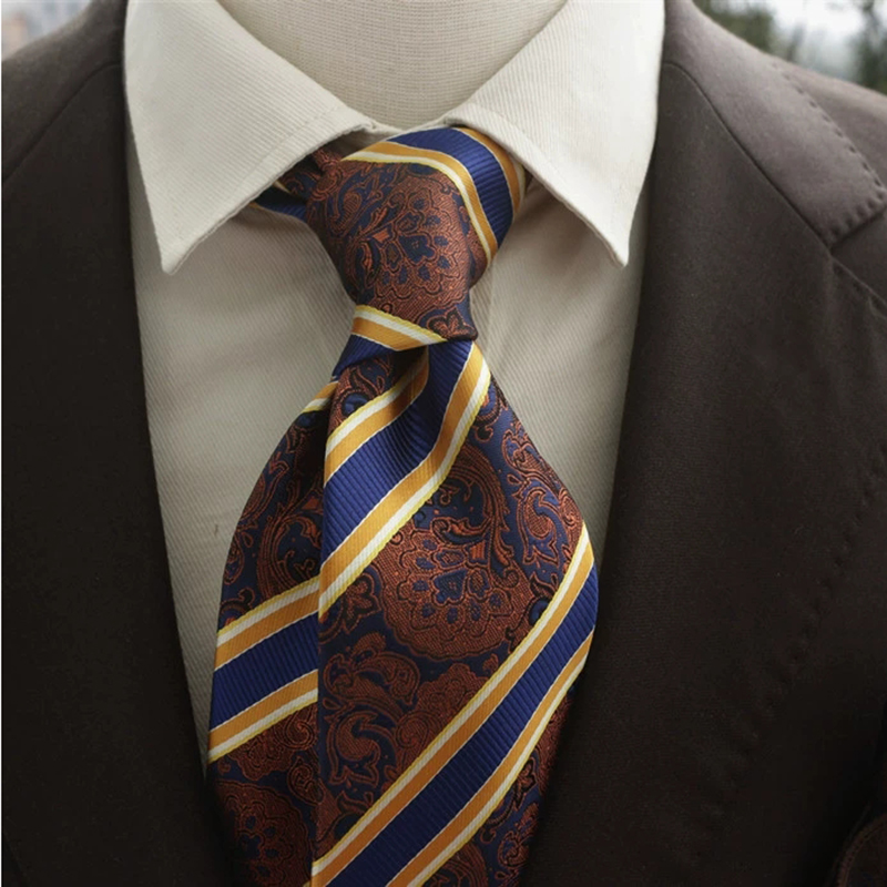 New Trendy Navy Brown Neckties - Men'S Formal Wear Ties ulasan dan harga