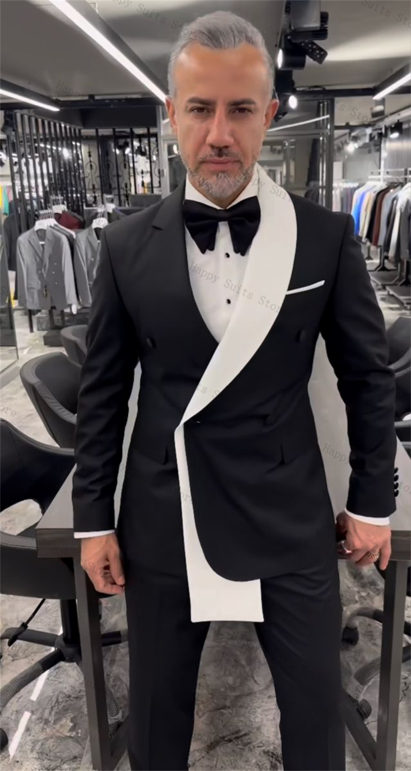 Black White Men Suit Set 2 Pie - Formal Wear Jersey For Men ulasan dan harga