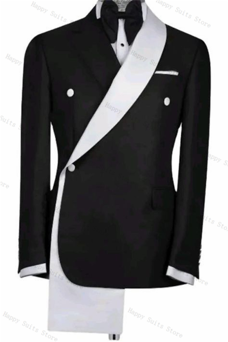 Black White Men Suit Set 2 Pie - Formal Wear Jersey For Men ulasan dan harga