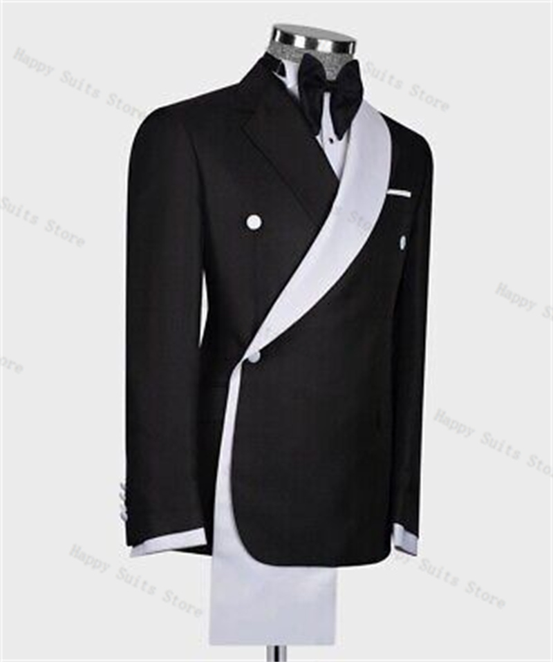 Black White Men Suit Set 2 Pie - Formal Wear Jersey For Men ulasan dan harga