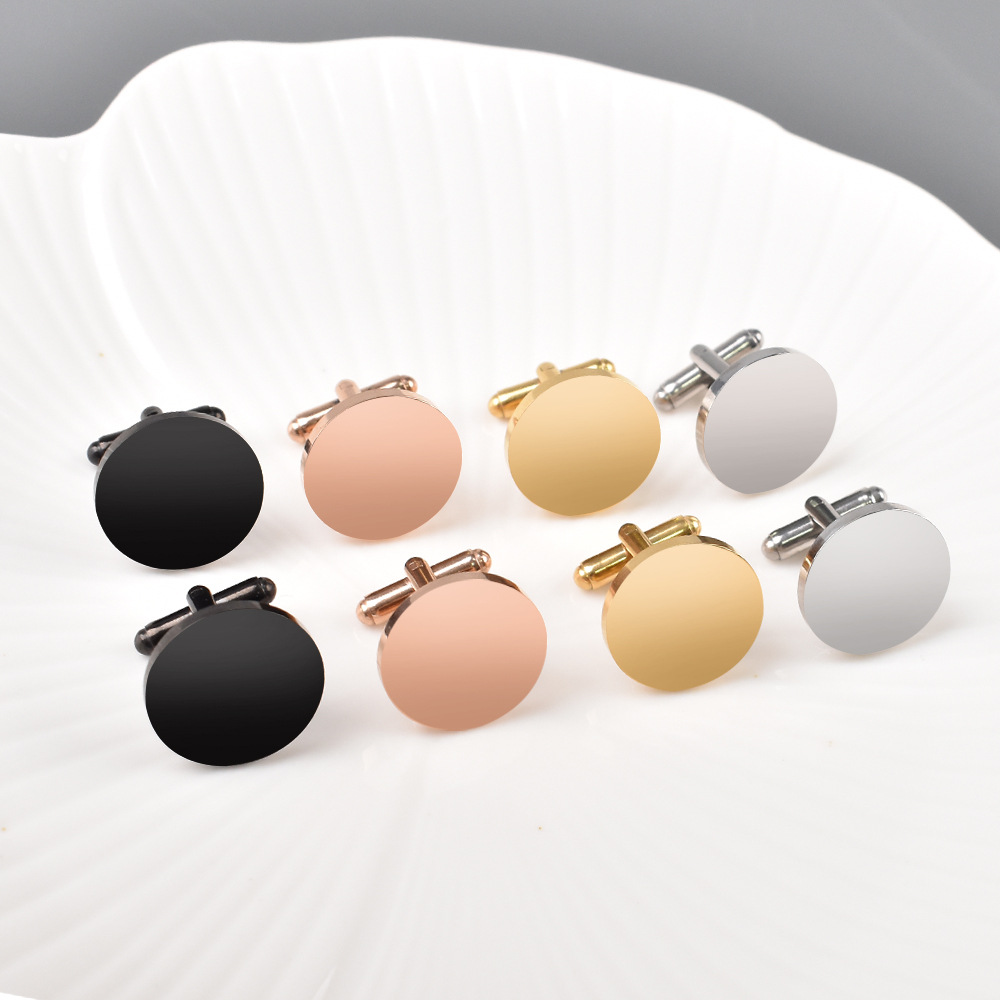 2Pcs/set Mens Fashion Metal Cu - Cufflinks Silver Set ulasan dan harga