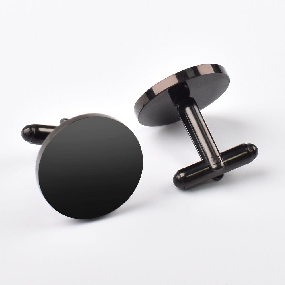 2Pcs/set Mens Fashion Metal Cu - Cufflinks Silver Set ulasan dan harga