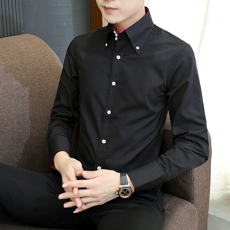 Spring Autumn Men's Executive  - Men Formal Wear Shirts ulasan dan harga