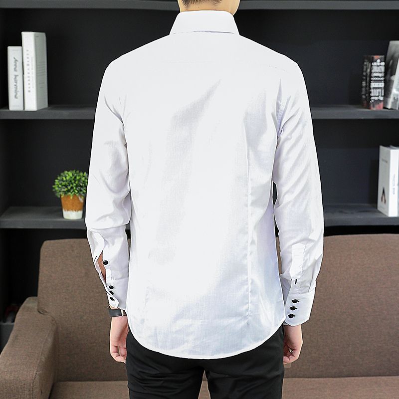 Spring Autumn Men's Executive  - Men Formal Wear Shirts ulasan dan harga