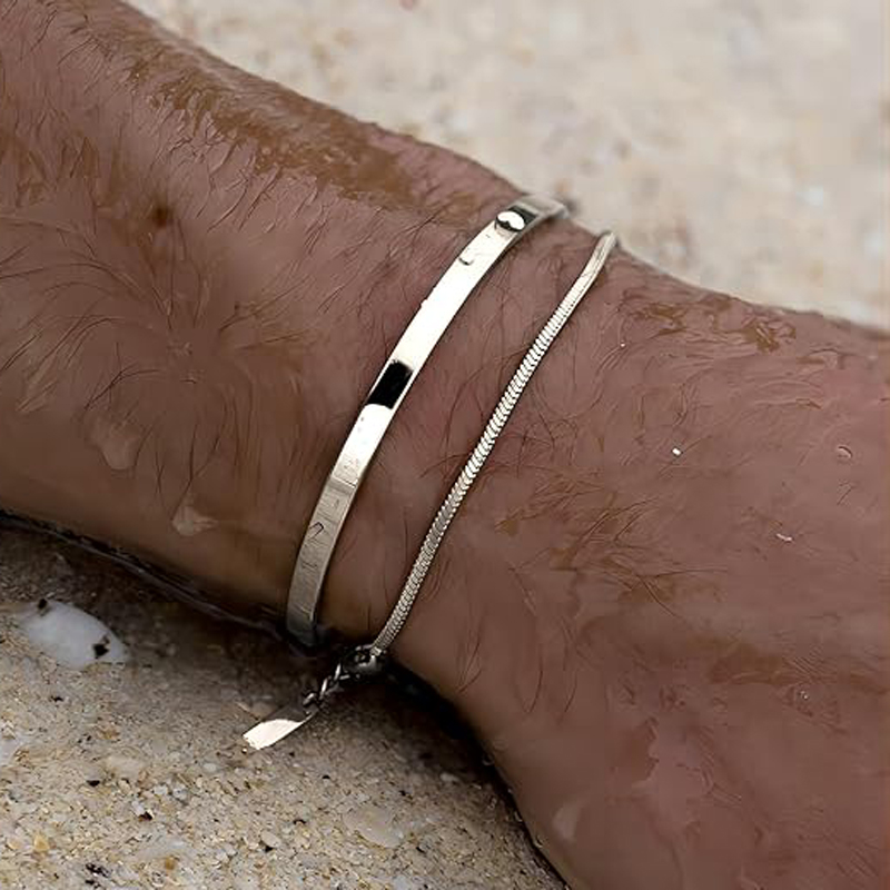 Stackable Bracelets for Men, 9 - Cufflinks Silver Set ulasan dan harga