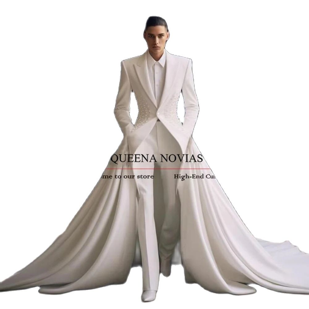 Elegant Pearls Men Suits With  - Formal Wear Jersey For Men ulasan dan harga