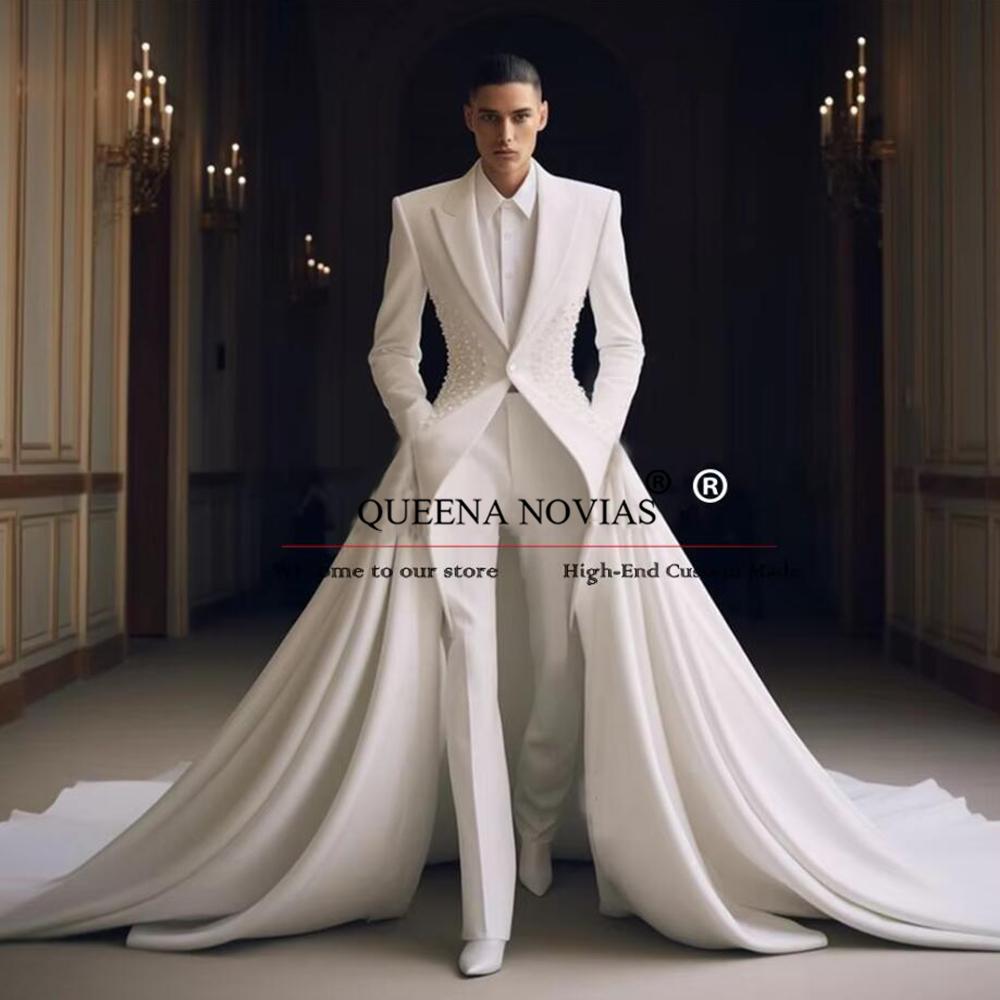 Elegant Pearls Men Suits With  - Formal Wear Jersey For Men ulasan dan harga