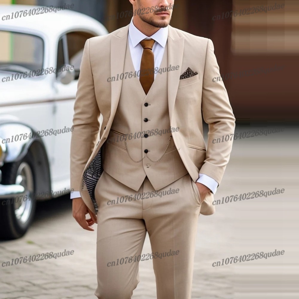 New Formal Ivory Men Suit Wedd - Formal Wear Jersey For Men ulasan dan harga