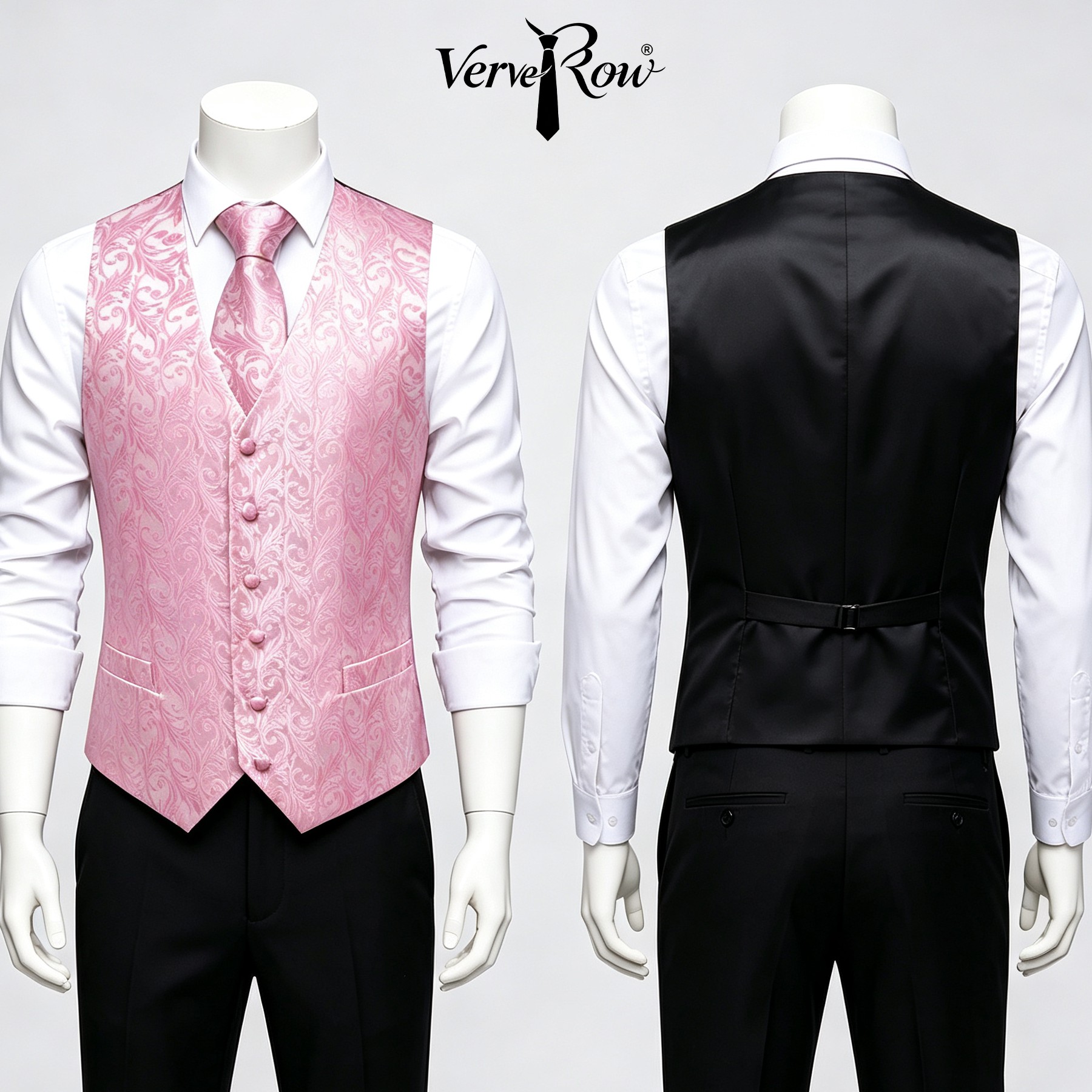 Men Pink Tie Handkerchief Thre - Men'S Formal Wear Ties ulasan dan harga